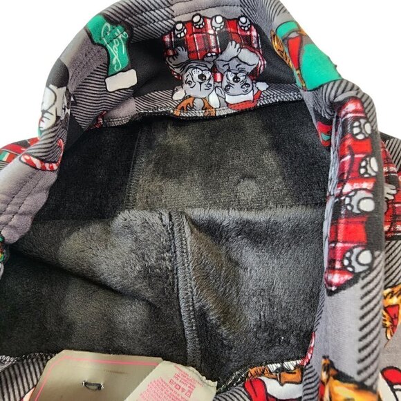 Holiday Christmas Juniors Womens High‎ West Leggings Faux-Fur Lined Size Large - Picture 5 of 10